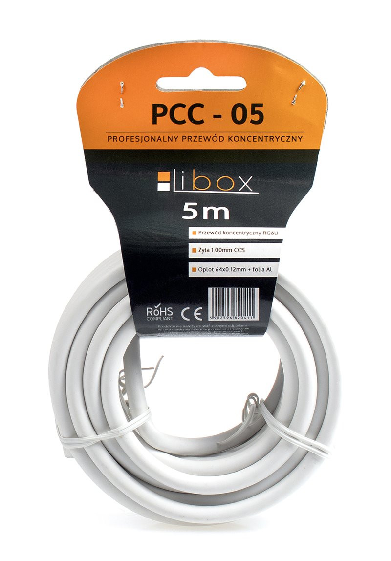 Kabel ant. RG6 5m PCC05 LIBOX