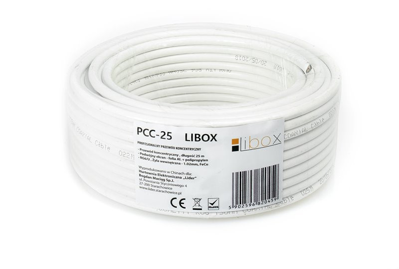 Kabel antenowy RG6 25m...