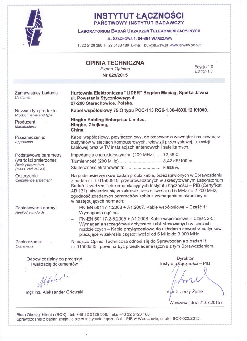 Opinia techniczna