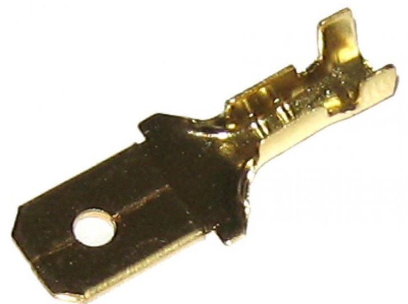 Konektor 6,3mm złoty męski...