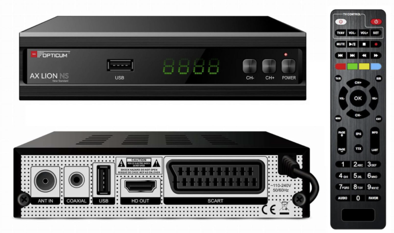 Tuner DVB-T2/C AX LION NS...