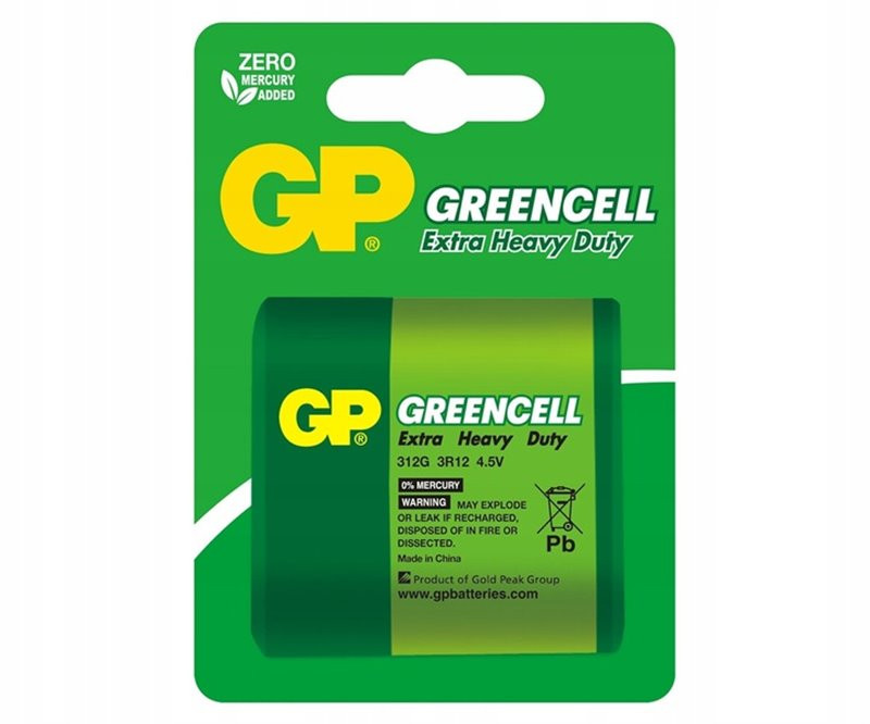 Bateria GP GREENCELL 4,5V 3R12