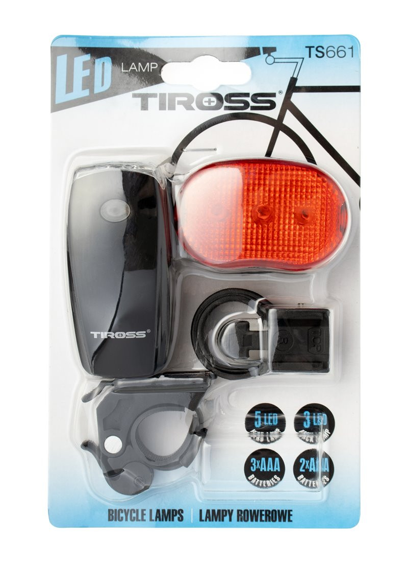 Lampki rowerowe TS-661 Tiross
