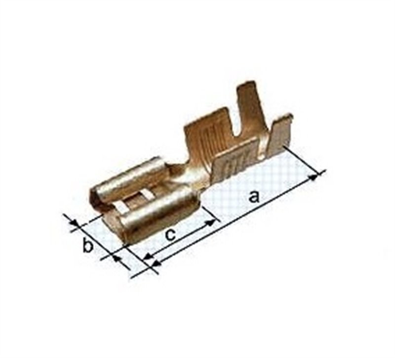Konektor 6,3mm złoty żeński...